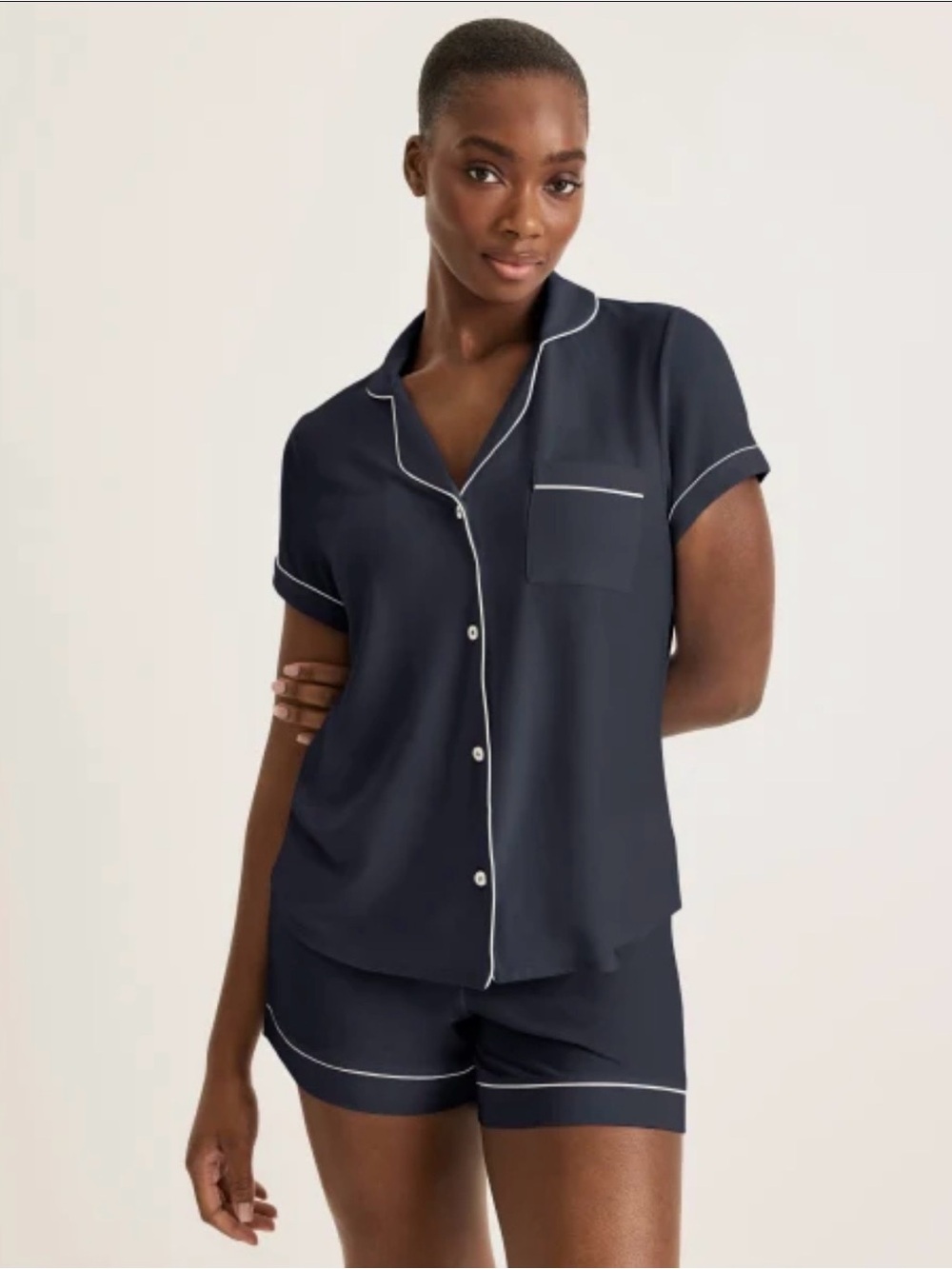 knix Navy Modal Short Sleeve Sleep Set